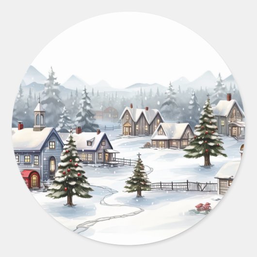 kerst ronde sticker (Voorkant)