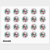 kerst ronde sticker (Vel)