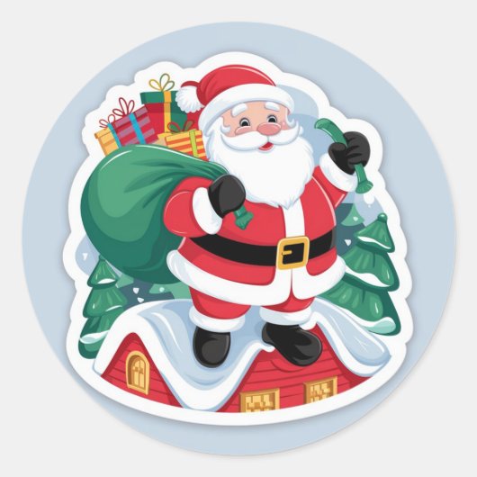 kerst ronde sticker (Voorkant)