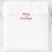Kerst Ronde Sticker (Tas)