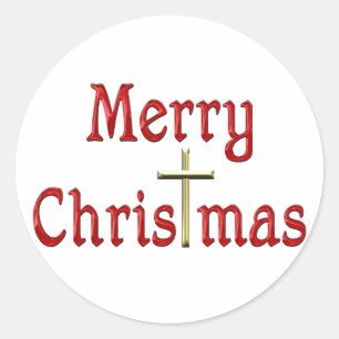 Kerst Ronde Sticker