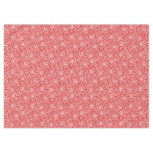 Kerst Rood en Wit Elegant Bloemenpatroon Tafelkleed (Voorkant (Horizontaal))