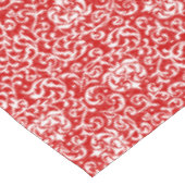 Kerst Rood en Wit Elegant Bloemenpatroon Tafelkleed (Gekanteld)