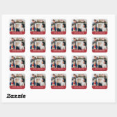 Kerst Rood Foto Sticker (Vel)