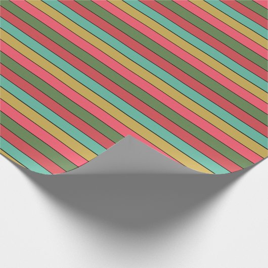 Kerst Rood Goud Groen Kleur op Waterverf Papier (Hoek)