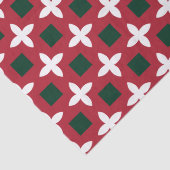 Kerst rood groen en wit patroon tissuepapier (Detail)