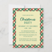 Kerst rood groen puzzel stuk geometrisch kaart (Voorkant)