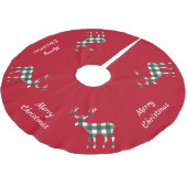 Kerst rood groen rendier plaid kerstboom rok (Gekanteld)