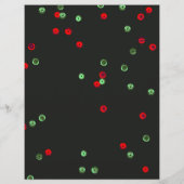 Kerst rood & groen sequins feest flyer (Achterkant)