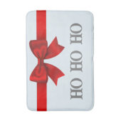 Kerst rood lint Ho Ho Ho Badmat (Voorkant Verticaal)