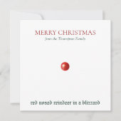 Kerst Rood Neus Rendier Grappig Humorous (Voorkant)