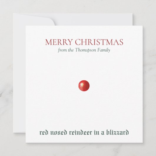 Kerst Rood Neus Rendier Grappig Humorous (Voorkant)