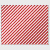 Kerst Rood Snoep Stripe Cadeaupapier (Vlak)