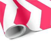 Kerst Rood Wit Gestreepte Nostalgie Sjabloon Cadeaupapier (Rol Hoek)