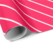 Kerst Rood Wit Gestreepte Sjabloon Gift Cadeau Cadeaupapier (Rol Hoek)