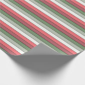 Kerst Rood Wit Groen Kleur op getextureerd papier (Hoek)