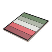 Kerst Rood Wit Groen Kleur op getextureerd papier Tegeltje (Zijkant)