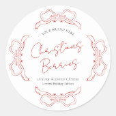 Kerst Rood & Wit Winter Feestelijk Product Label (Voorkant)