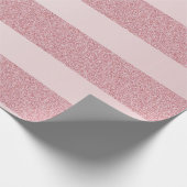 Kerst Roos Goud Glitter Modern Sjabloon Chic Cadeaupapier (Hoek)