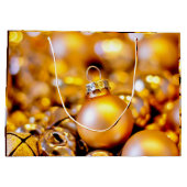 Kerst Roos Gouden Baubles Groot Cadeauzakje (Achterkant)