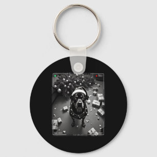 Kerst-Rottweiler betrapt op camera Sleutelhanger