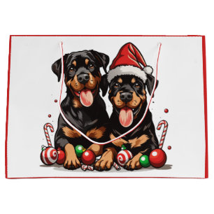 Kerst Rottweiler Dog Santa Groot Cadeauzakje