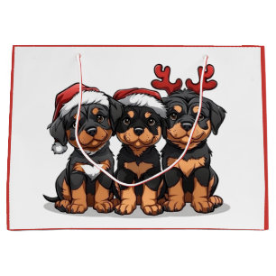 Kerst Rottweiler Dog Santa Groot Cadeauzakje
