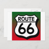 Kerst Route 66 Schild Feestdagenkaart (Voorkant / Achterkant)