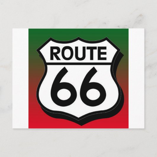 Kerst Route 66 Schild Feestdagenkaart (Voorkant)