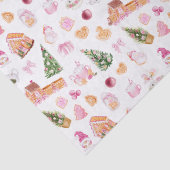 Kerst Roze Gemberkoek Tissuepapier (Detail)