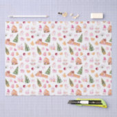 Kerst Roze Gemberkoek Tissuepapier (Craft)