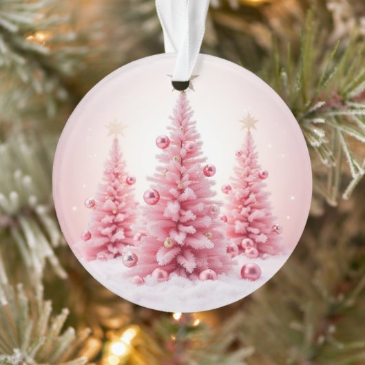 Kerst Roze Ornament (Boom)