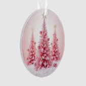 Kerst Roze Ornament (voorkant)