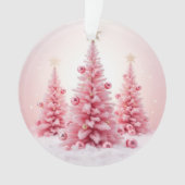 Kerst Roze Ornament (voorkant)