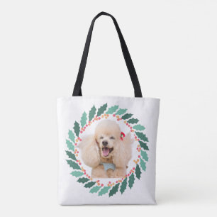 Kerst roze poedel tas met foto