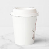 Kerst Roze Witte Sneeuwman Papieren Bekers (Rechts)