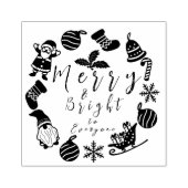 Kerst Rubber Stamp Rubberstempel (Afrduk)