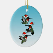 Kerst Ruby-throated kolibries Keramisch Ornament (Rechts)