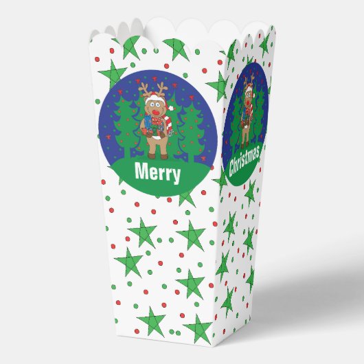 Kerst Rudolph Favor Box Bedankdoosjes (Voorkant)