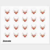 Kerst Rudolph rendieren Stickers (Vel)