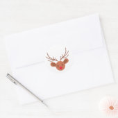 Kerst Rudolph rendieren Stickers (Envelop)
