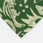 Kerst Rustic Green Woodland Animal Deer Fox  Fleece Deken (Hoek)