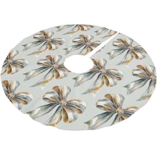 Kerst Rustiek Bord Green Gold Bow Kerstboom Rok (Gekanteld)