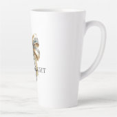 Kerst Rustiek Groen Goud Boog Gepersonaliseerd Latte Mok (Rechts)