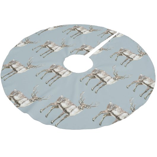 Kerst Rustiek Herten Pine Groen Kerstboom Rok (Gekanteld)