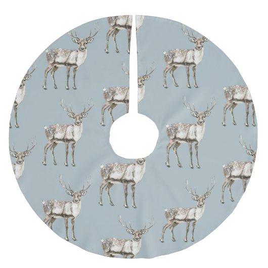 Kerst Rustiek Herten Pine Groen Kerstboom Rok (Voorkant)