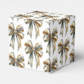 Kerst Rustiek Wit Groen Gouden Boog Bedankdoosjes (Achterkant)