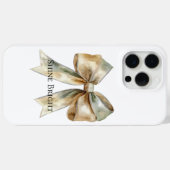 Kerst Rustiek Wit Groen Gouden Boog Gepersonalisee Case-Mate iPhone Case (Achterkant (horizontaal))