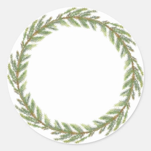 Kerst Rustiek Zelfgemaakte Blank Mason Pot Geschen Ronde Sticker (Voorkant)