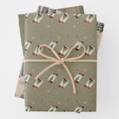 Kerst rustieke vakantie inpakpapier (In situ)